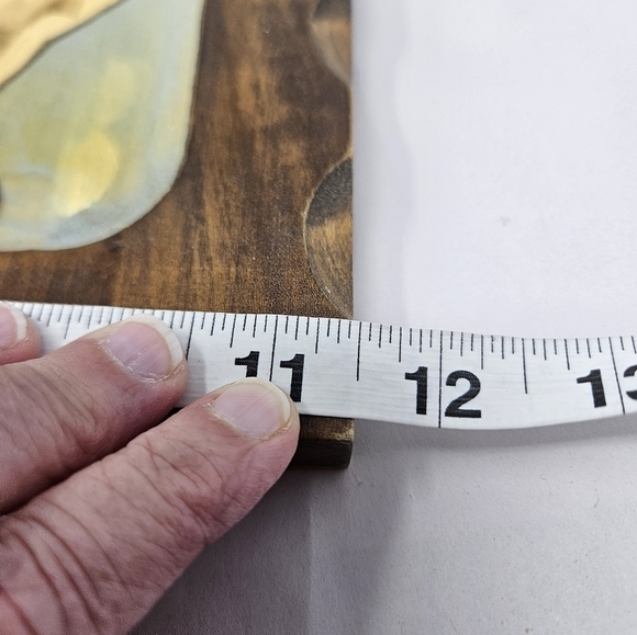 Hand Carved 3-D Wood Village Country Side Farm Life Hand Painted Picture - Picture 9 of 10